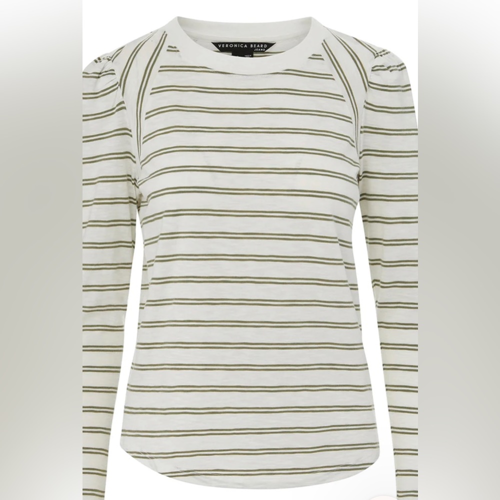 Veronica Beard Jeans Mason Striped Baseball T-Shirt